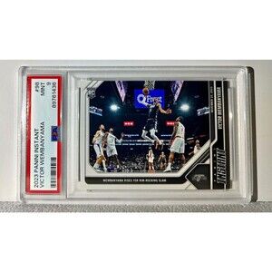 Victor Wembanyama 2023-24 Panini #98 NBA Rookie Card Spurs 1 of 5530 PSA 9 Mint